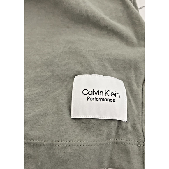 Calvin Klein Performance Top Size XL Cropped Cuffed Sleeve Cropped Green - Picture 6 of 9